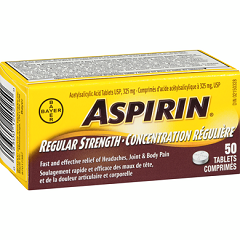 ASPIRIN 325MG TABLETS REGULAR