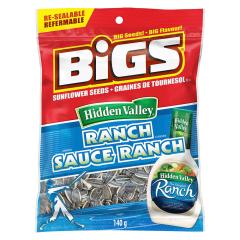 BIGS SUNFLOWER SEEDS SHELLED RANCH (PEG BAG)