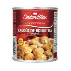 CORDON BLEU MEATBALLS IN GRAVY (TIN)