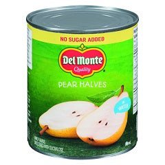 DEL MONTE PEAR HALF N.SUGAR ADD (TIN)