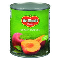 DEL MONTE PEACH HALVES LIGHT SYRUP (TIN)