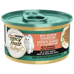 PURINA FANCY FEAST CAT FOOD SALMON SPINACH (TIN)