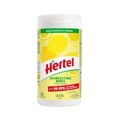 HERTEL DISINFECTANT WIPES THICK & STRONG LEMON ZEST