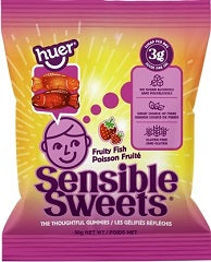 HUER SENSIBLE SWEETS FRUITY FISH (PEG BAG)