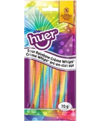 HUER SOUR RAINBOW CREME WHIPS (PEG BAG)