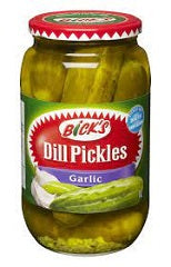 BICKS DILL PICKLES WHOLE GARLIC (JAR)