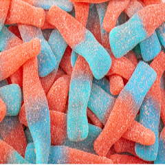 HUER GUMMY SOUR BUBBLEGUM BTLES. (BULK)