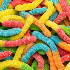 MONDOUX SOUR NEON WORMS (BULK)