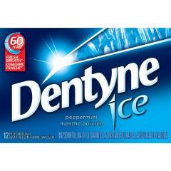 DENTYNE ICE GUM PEPPERMINT SINGLE 12S