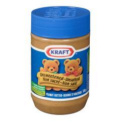 KRAFT PEANUT BUTTER UNSWEETENED UNSALTED (PLST)