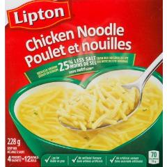 LIPTON CHICKEN NOODLE SOUP R.SALT 4P