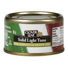 CLOVER LEAF TUNA SOLID LIGHT YELLOWFIN OLIVE OIL (TIN)