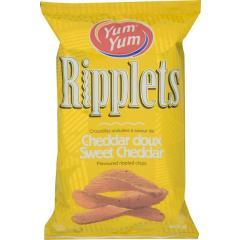 YUM-YUM CHIP RIPPLETS SWEET CHEDDAR