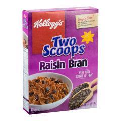 KELLOGG'S RAISIN BRAN CEREAL TWO SCOOPS