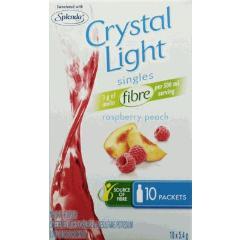 CRYSTAL LIGHT SINGLES RASPBERRY PEACH