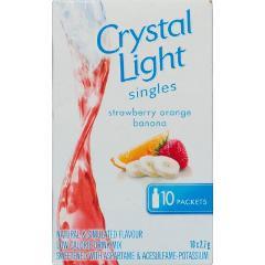 CRYSTAL LIGHT SINGLES STRAWBERRY ORANGE BANANA