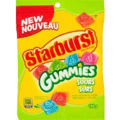 STARBURST CANDY GUMMIES SOURS (PEG BAG)